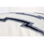 Housse et coussin de coussin décoratif brodé bleu / blanc 20 po x 20 po