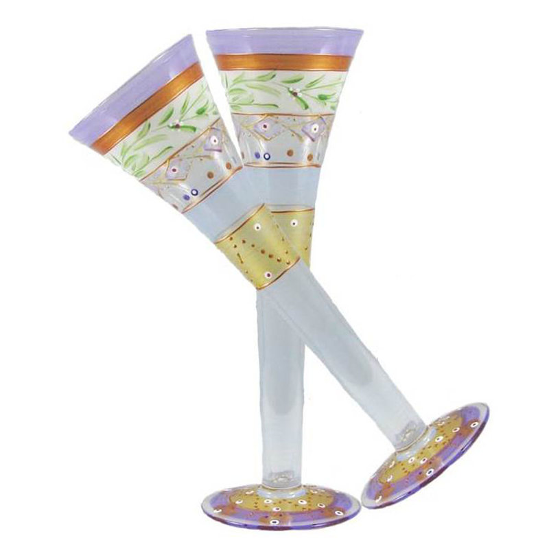 Mute guirlande champagne flûte, Mauve
