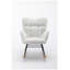 Fauteuil oscillant oscillant en tissu ivoire Teddy | Idée de cadeau