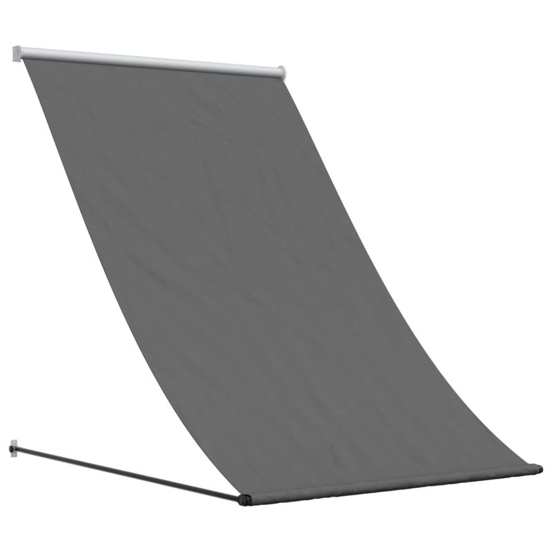 Latitude Run Polyester Cover Retractable Patio Awning, 100cm W x 150cm D, Anthracite