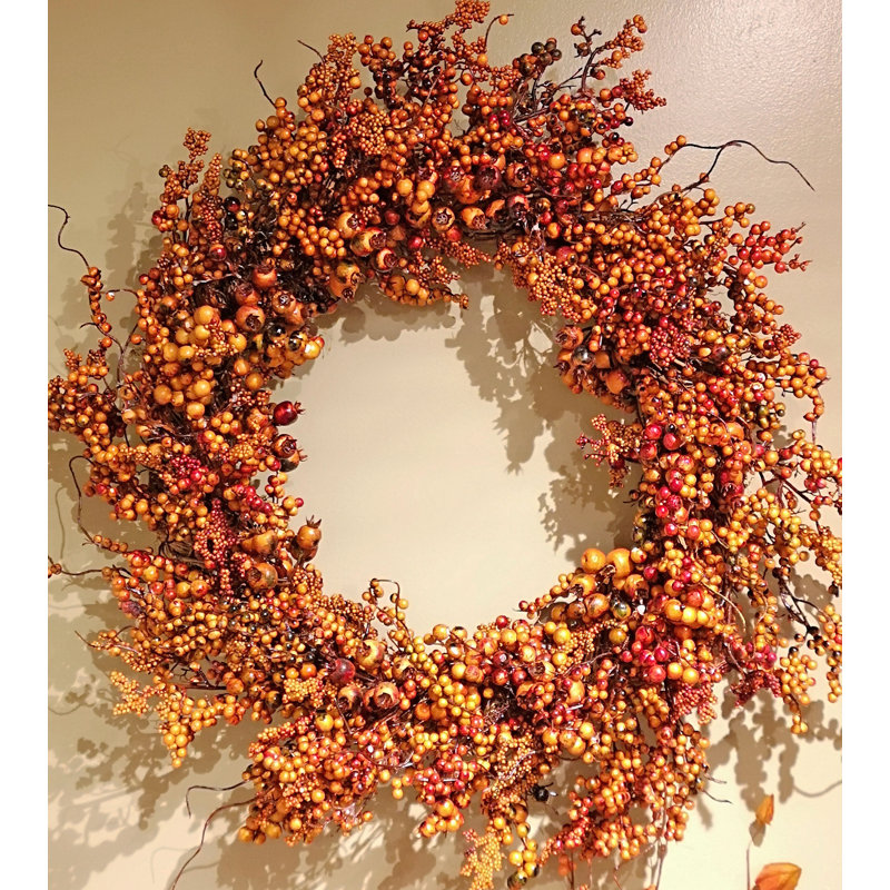Couronne en mousse 28 po Harvest, Orange
