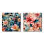 Ensemble de 2 fleurs bleues et roses à motif cachemire motif floral II-102581689-102581694