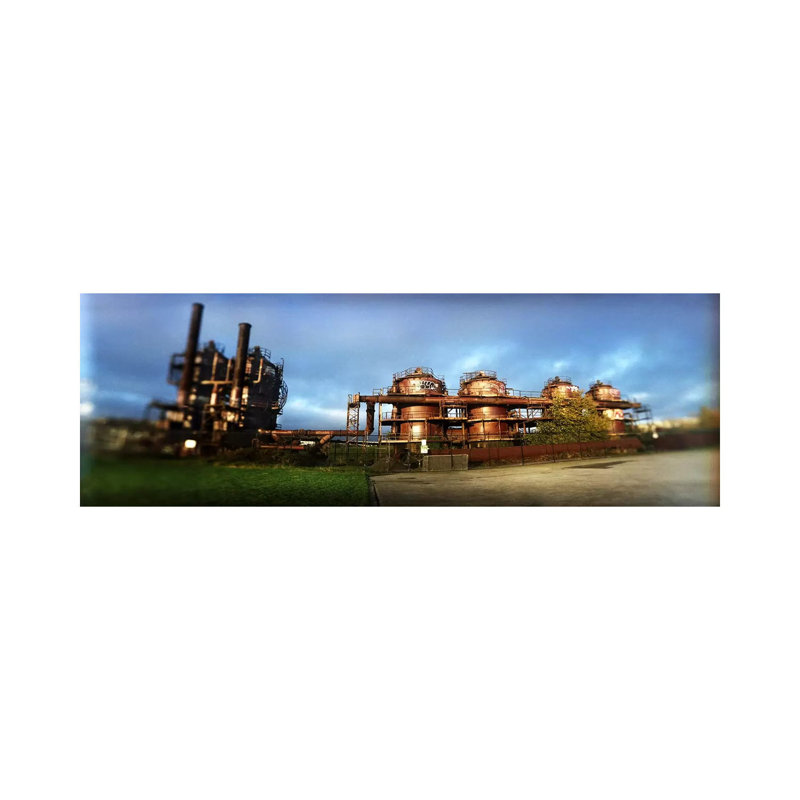 Old Oil Refinery, Gasworks Park, Seattle, King County, Washington State, USA - Wrapped Canvas Panoramic Print