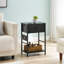Abdul-Haseeb 11.8'' W Solid + Manufactured Wood,Steel Nightstand-867515301
