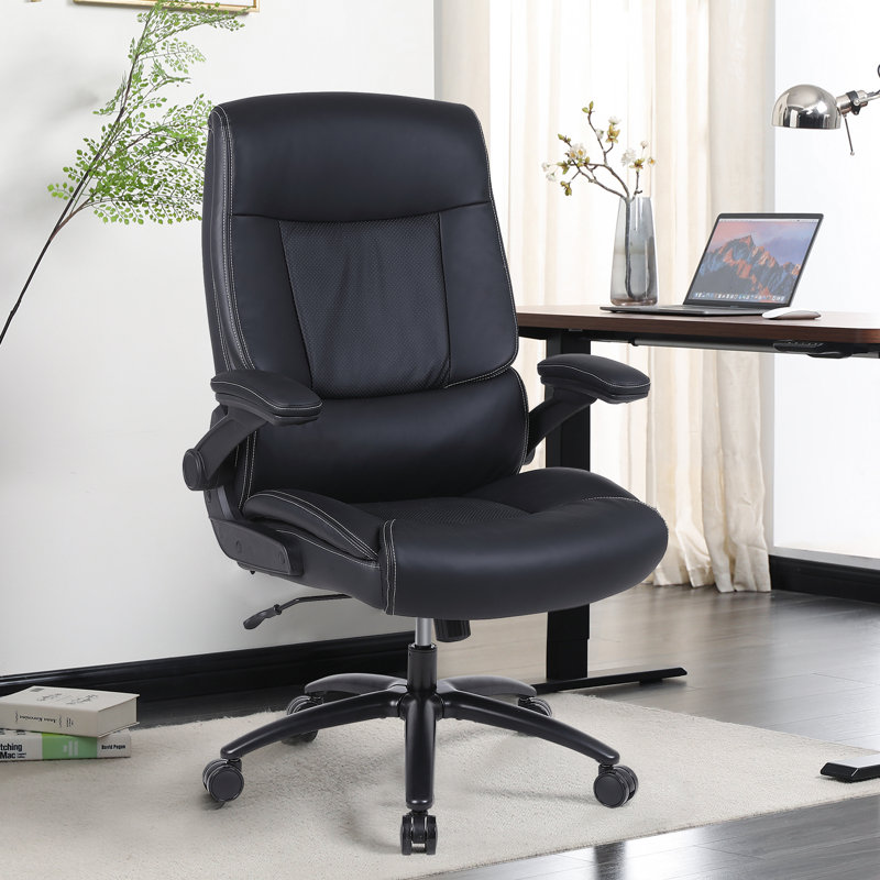 Executive Office Chair, Ergonomic Office Chair, High Back, Height Adjustable, Comfortable Swivel Chair With Headrest, Suitable For Computer Desk, Office Desk,Black
