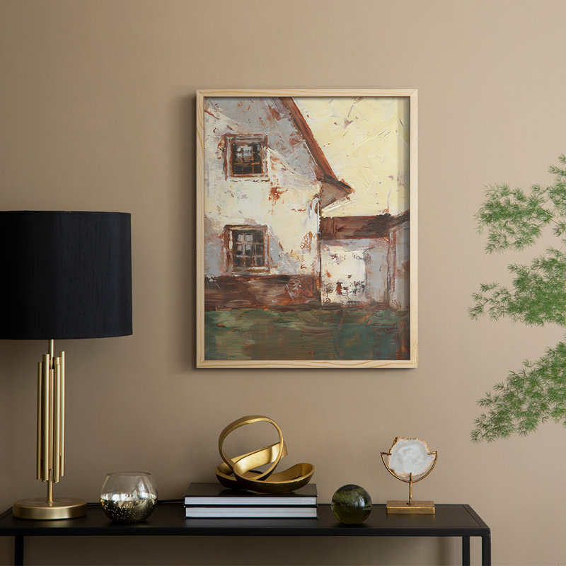 Sunlit Barn I Framed Print - Solid Wood, 15" H x 12" W