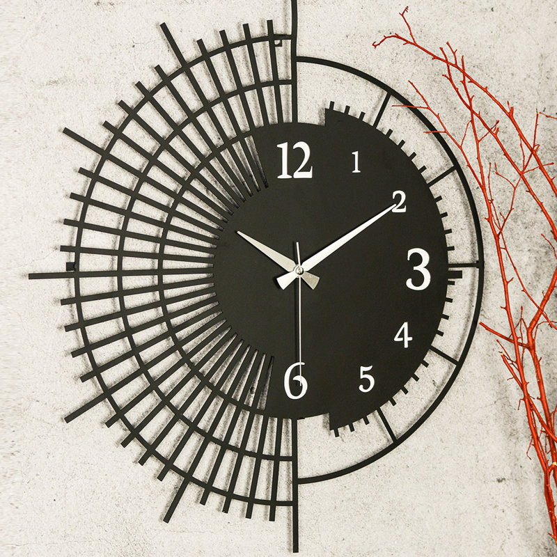 Amarmula Metal Wall Clock, Black, 41 x 41 cm