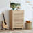 Fluted Design 5 Drawers Dresser, Tall Wooden Chest Of Drawers With Metal Handles-1962035807