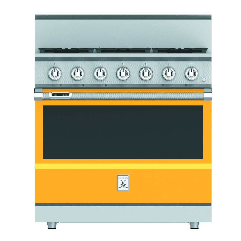36" 5.8 cu. ft. Freestanding Dual Fuel, Blue, Natural Gas