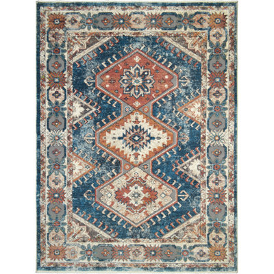Tapis oriental bleu Lilwenn