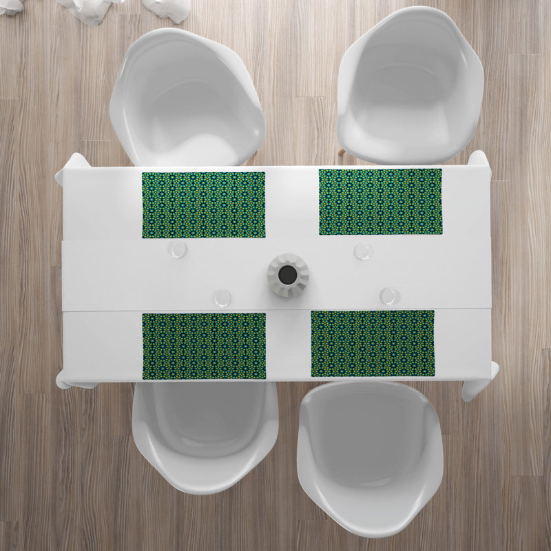 Polyester Floral Rectangle Placemat