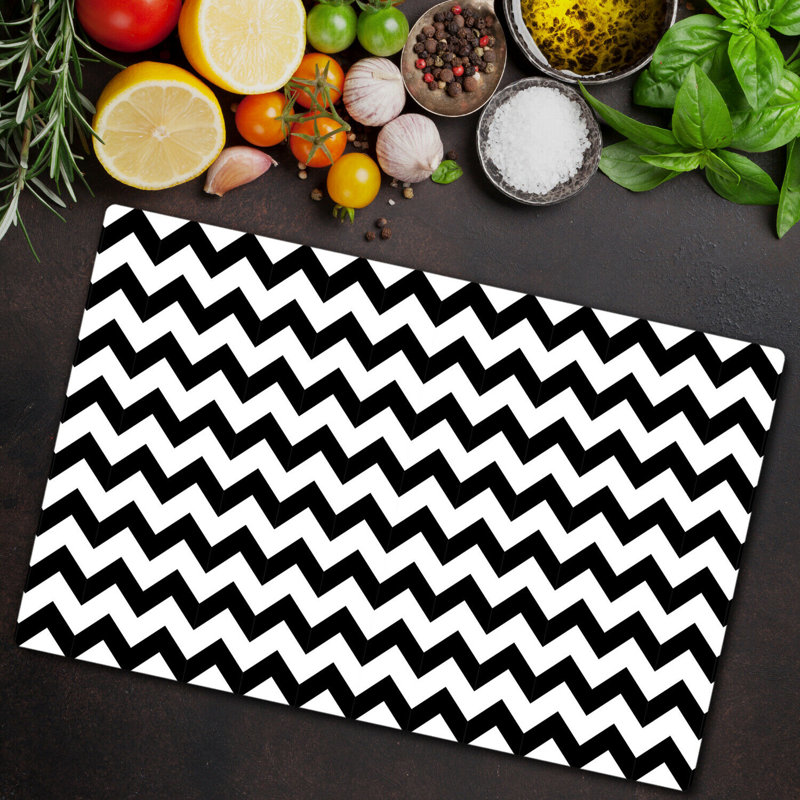 Oxly Abstract Curved Stripes Chopping Board, 80cm L x 52cm W