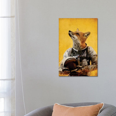 Space Fox by Durro Art - Wrapped Canvas Print