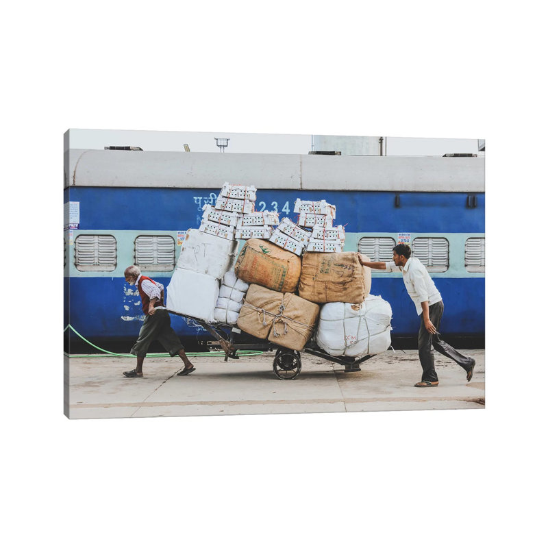 Lucknow Railway Station by Luke Anthony Gramme - Wrapped Canvas Print, 101.6 cm H x 66.04 cm W x 3.175 cm D
