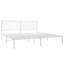 Metal Bed Frame with Headboard White-275720540