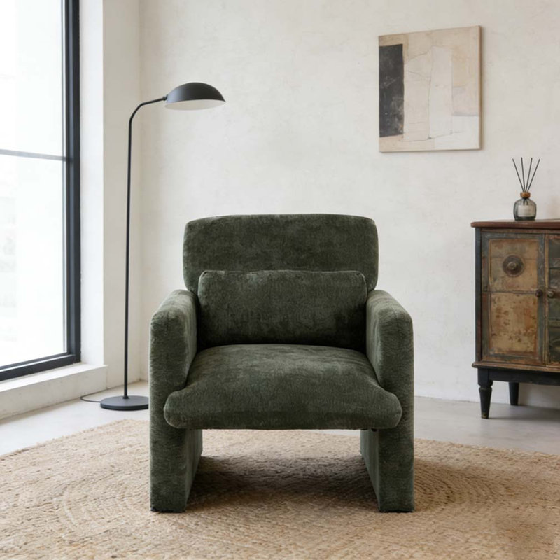 Chaise d'appoint moderne, Vert antique
