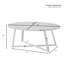 Table basse élégante en bois ovale