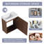 Meuble-lavabo flottant mural 18,5 po avec plateau en résine et porte à fermeture en douceur-863220563