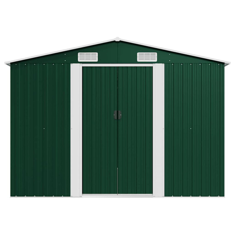 Abri de jardin pour outils Garen, Vert, H 71,3 po x l 101,2 po x P 192,5 po