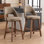Tabouret de comptoir Mid-Century sans accoudoirs (ensemble de 2)