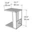 Charles C-Shaped Side Table with Magazine Rack and Storage Shelf-616524108