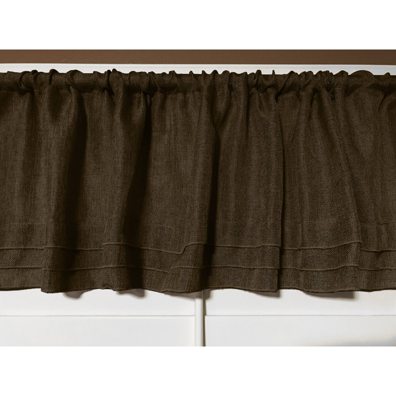 Piaf Tailored Window Valance, Brown