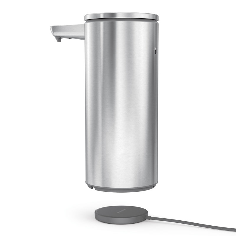 14 oz. liquid sensor pump with caddy, high-grade brushed stainless steel, Silver