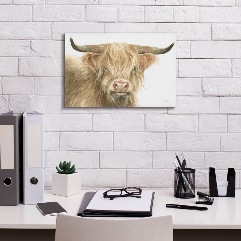 Toile épique Graffiti «Shetland Cow» par Leslie Trimbach, 26 po x 18 po, H 12 po x l 18 po x P 0,75 po