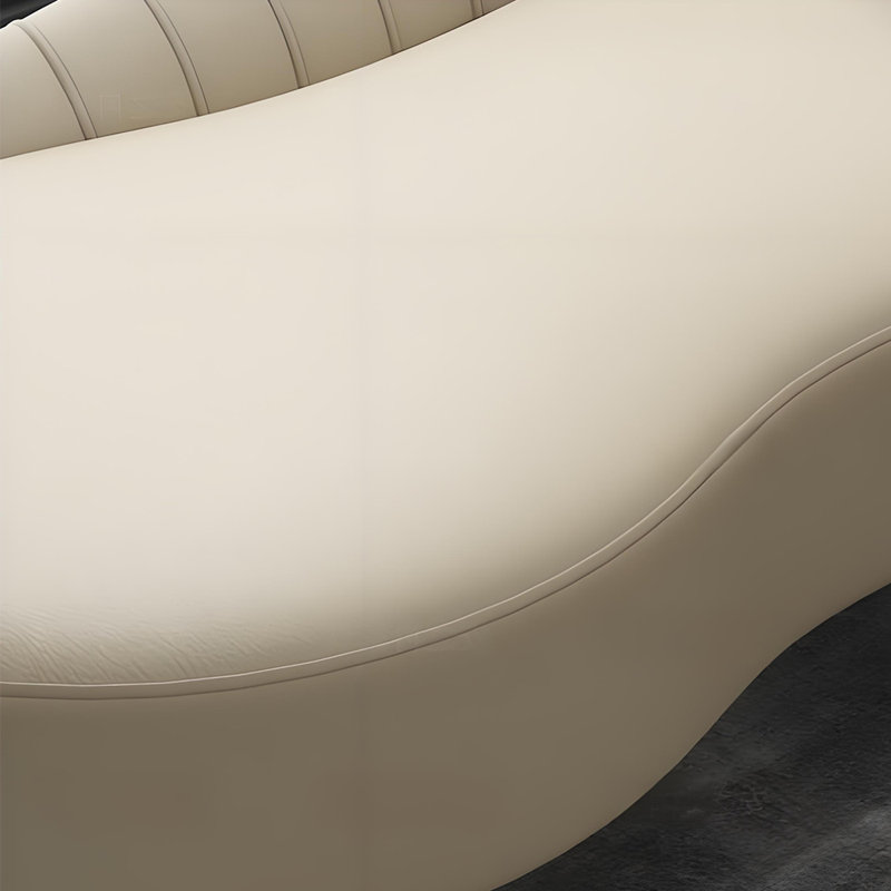 Chaise longue de loisir en cuir synthétique, Accoudoir à droite (vu de face)