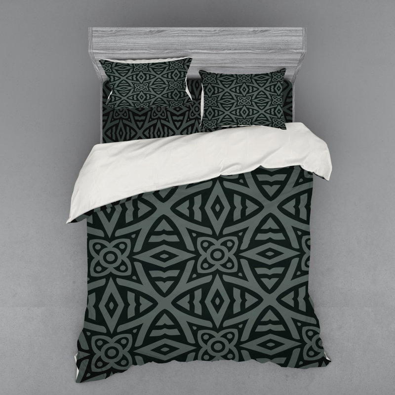 Modern & Contemporary Geometric Shapes Duvet Cover, Queen Duvet Cover + 3 Additional Pieces