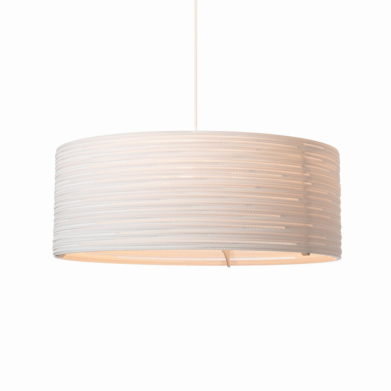 Luminaire suspendu Scraplights Drum 24 blanc, H 60 po x l 24 po x P 24 po, Blanc