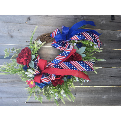 Patriotic Floral Wreath