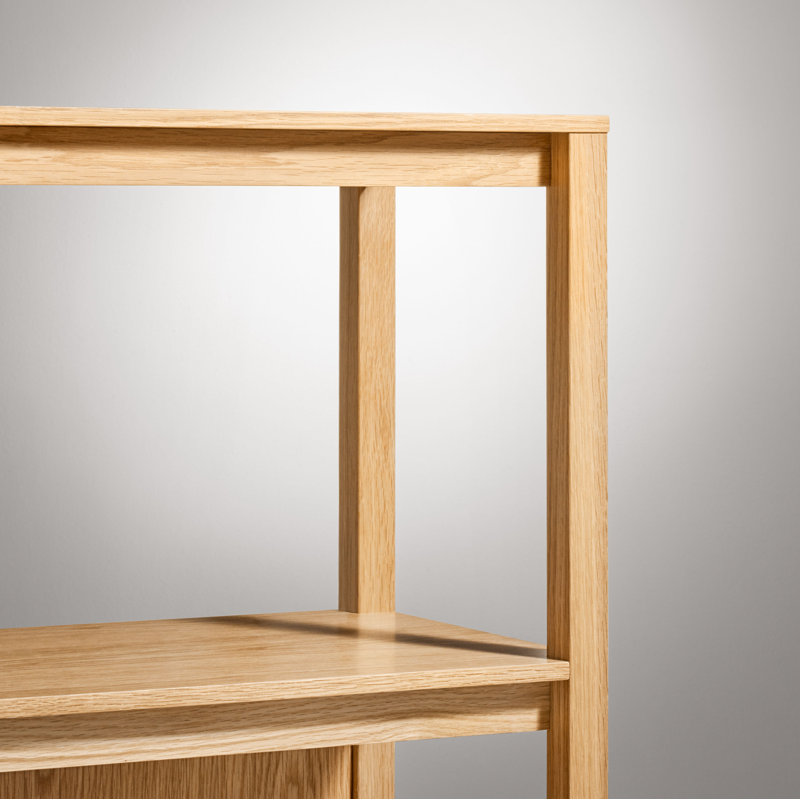 Open Plan Bookcase, White Oak