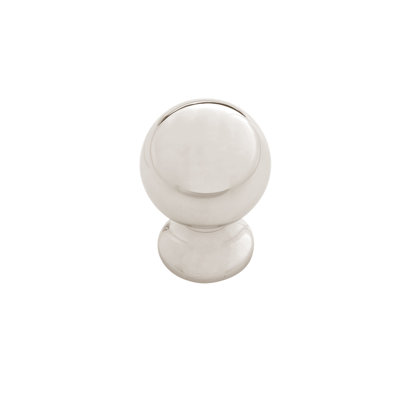 Fuller Collection Round Knob - 1 " Diameter Cabinet Knob Polished Nickel - Traditional Hardware for Drawers & Cabinets