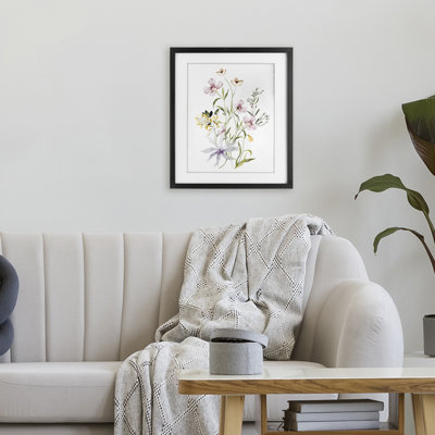 Floral Foliage Bundle Framed Print Under Glass, design by Lettered and Lined