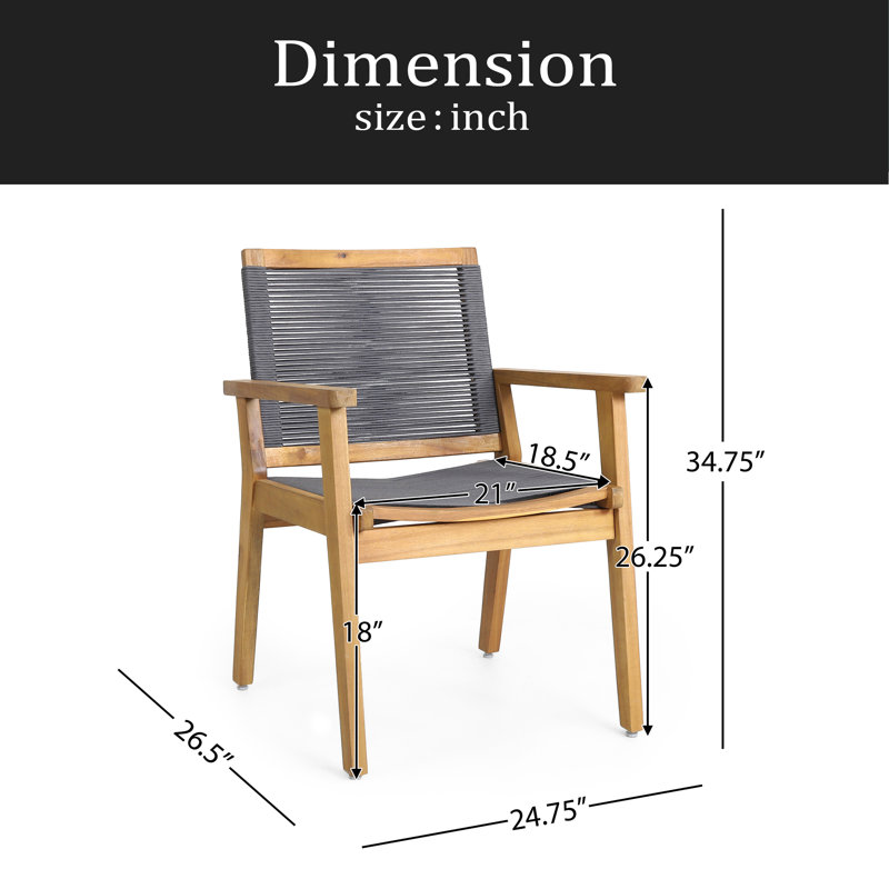 Chaise de salle à manger (ensemble de 2), capacité de 400 lb