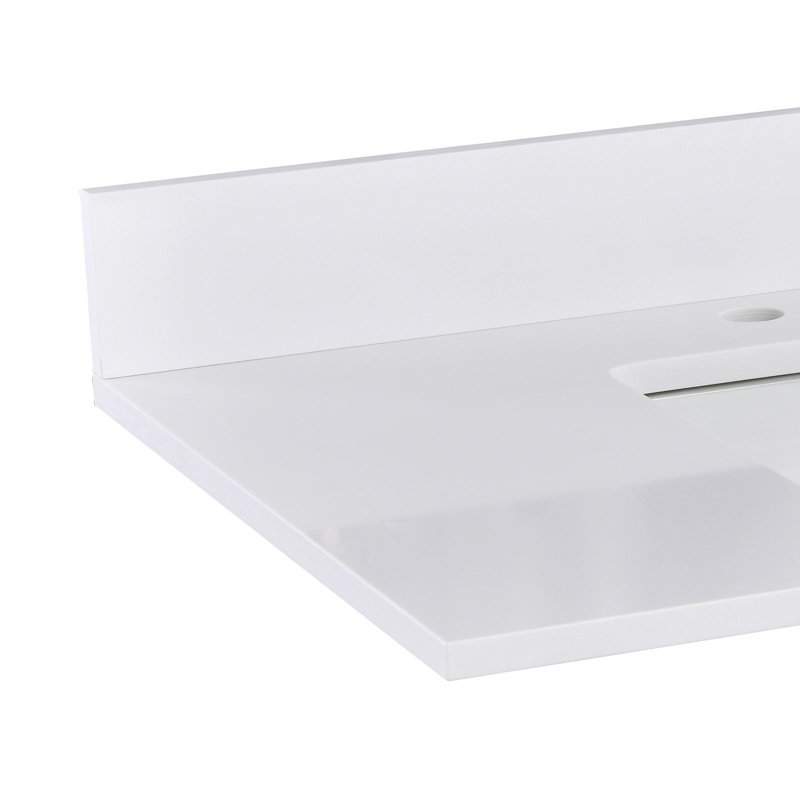 36'' Engineered Stone Single Bathroom Vanity Top with Sink