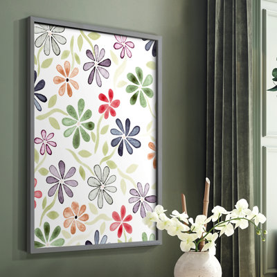 Faded Flowers I Framed Print - Solid Wood