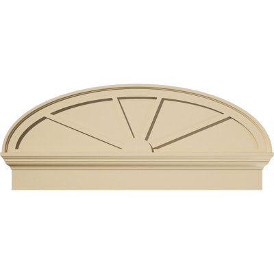 Elliptical Signature Urethane Pediment, Primed Tan