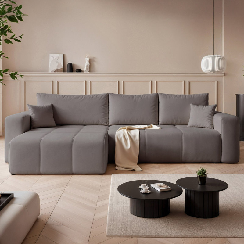4 Seater Sofa Bed, Grey