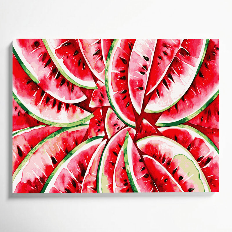 Art mural sur toile rose, H 20 po x l 24 po