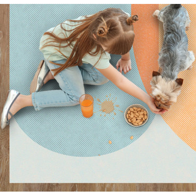 Batchtown Vinyl Machine Printed Area Rug