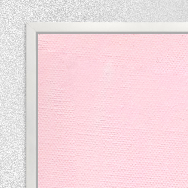 Ciel rose dans la soirée, Non, Toile avec cadre flottant blanc