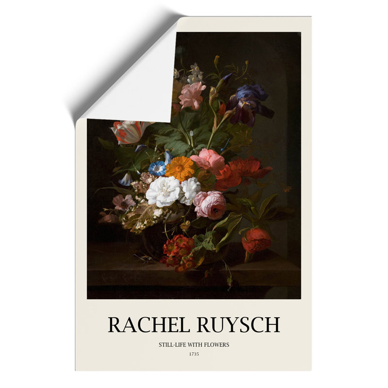 Still Life With Flowers Vol.4 by Rachel Ruysch - No Frame Print, 30cm H x 21cm W x 0.1cm D