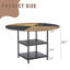 Table de salle à manger moderne avec rangement double couche
