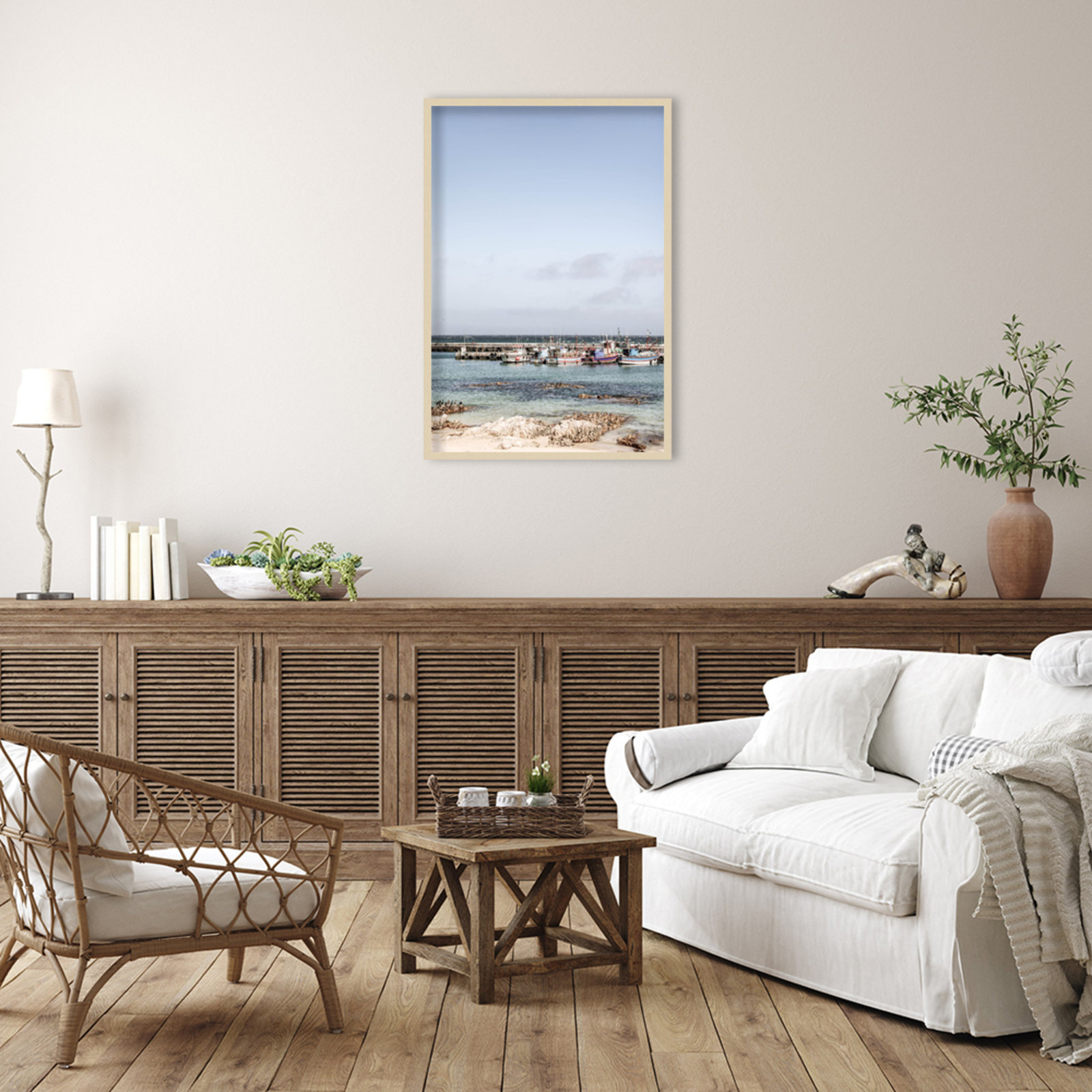 Roanne "Kalk Bay Beach" Print, Brown, 41" H x 28" W