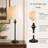 Lolley 26" Modern Metal Table Lamp with Knob Switch and Linen Shade-556004552