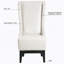 Fauteuil d'appoint confortable en similicuir avec des pieds en bois robustes pour les espaces de vie-1111183089