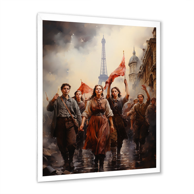 Bevon la Révolution française III, H 32 po x l 16 po x P 1 po, Cadre photo blanc