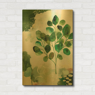 'Nature Story III' By Laura Horn Gold Metal Wall Art, 24" x 36"